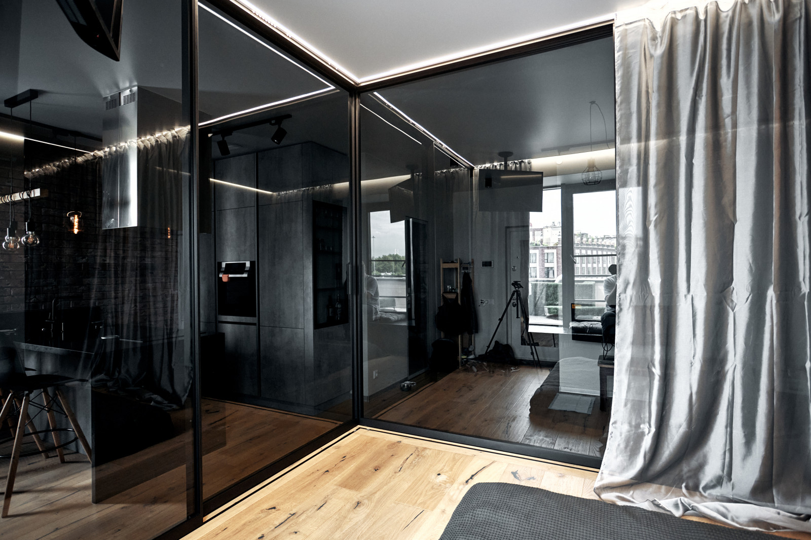 Угловая интерьерная перегородка raumplus