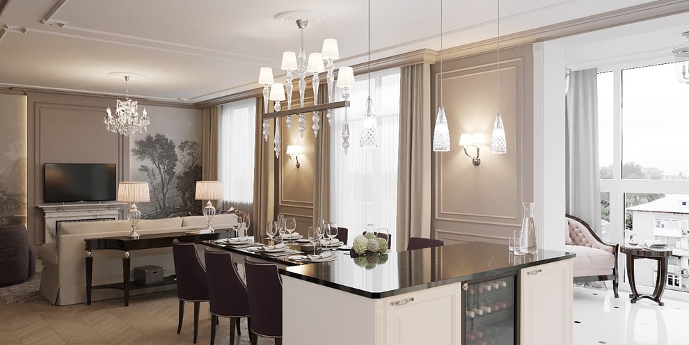 Обложка проекта: 4х комнатная квартира в стиле современная классика