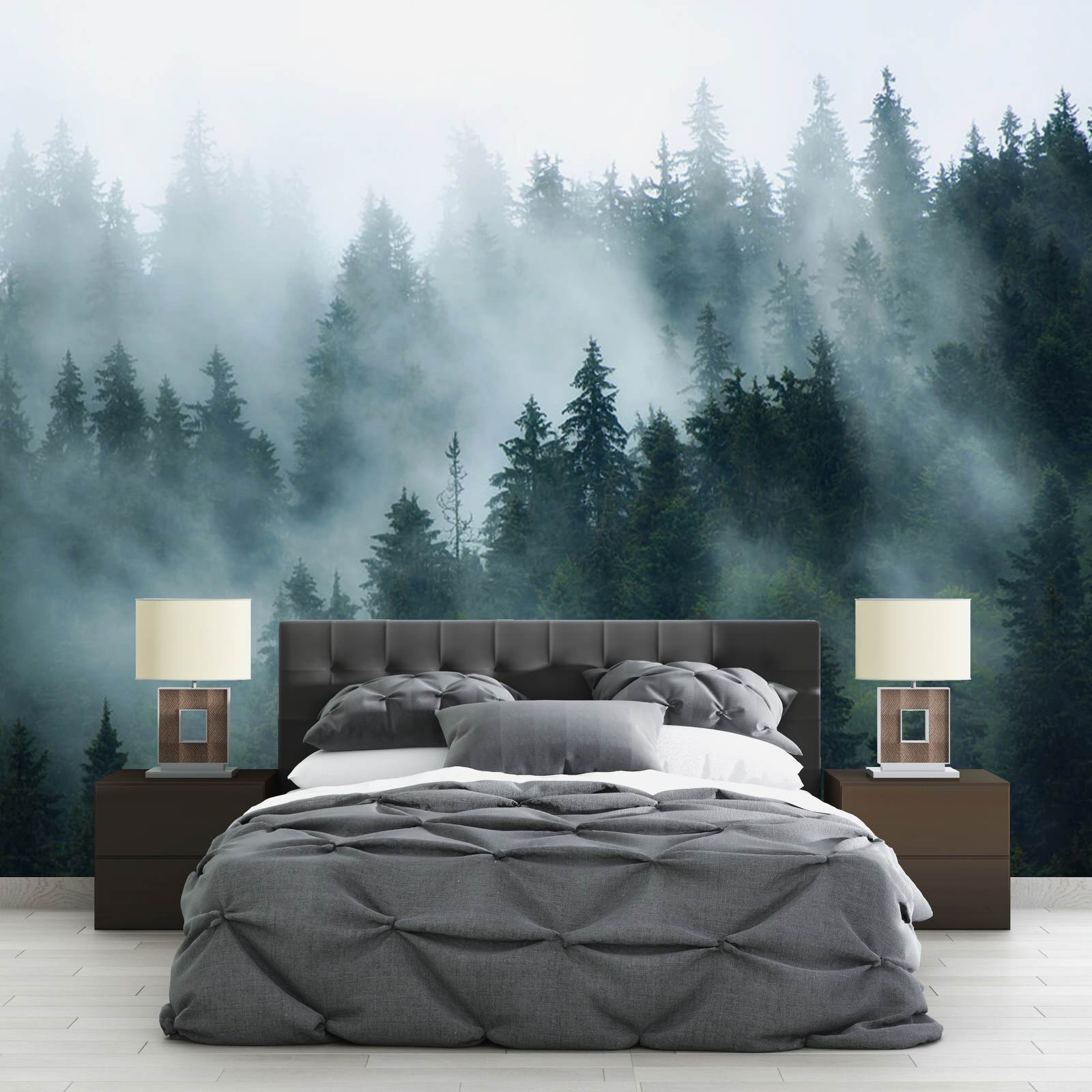 Дизайн-проект "Туманный лес в оформлении спальни"