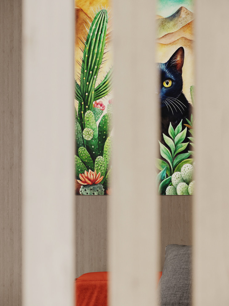 Визуализация интерьера гостиной-спальни