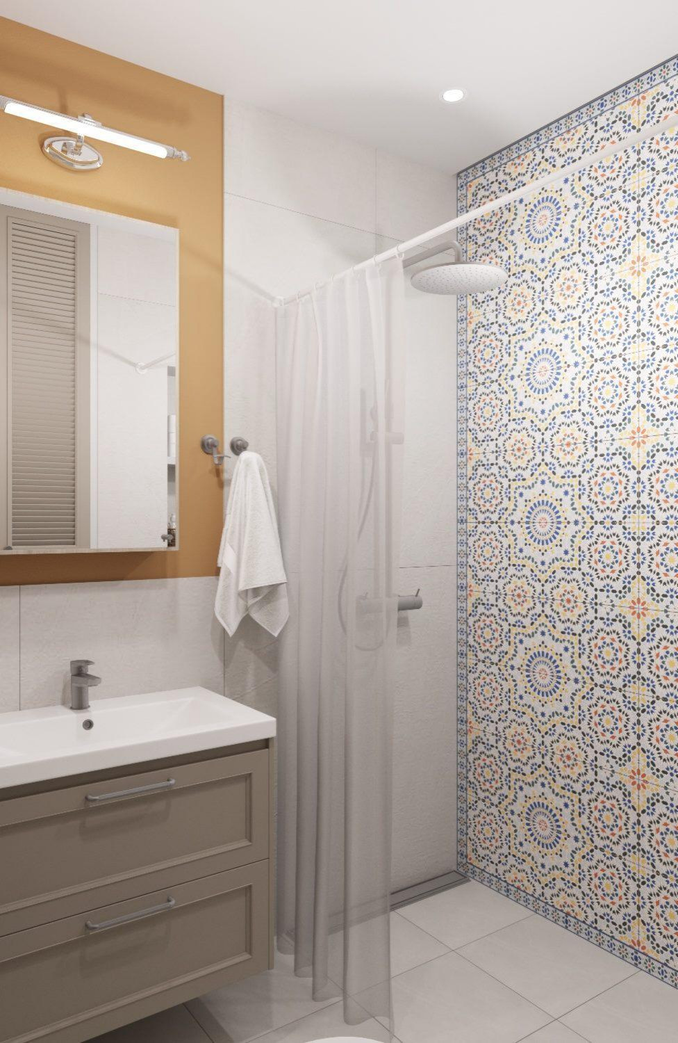 Яркая эклектичная квартира 85м2 в Новороссийске