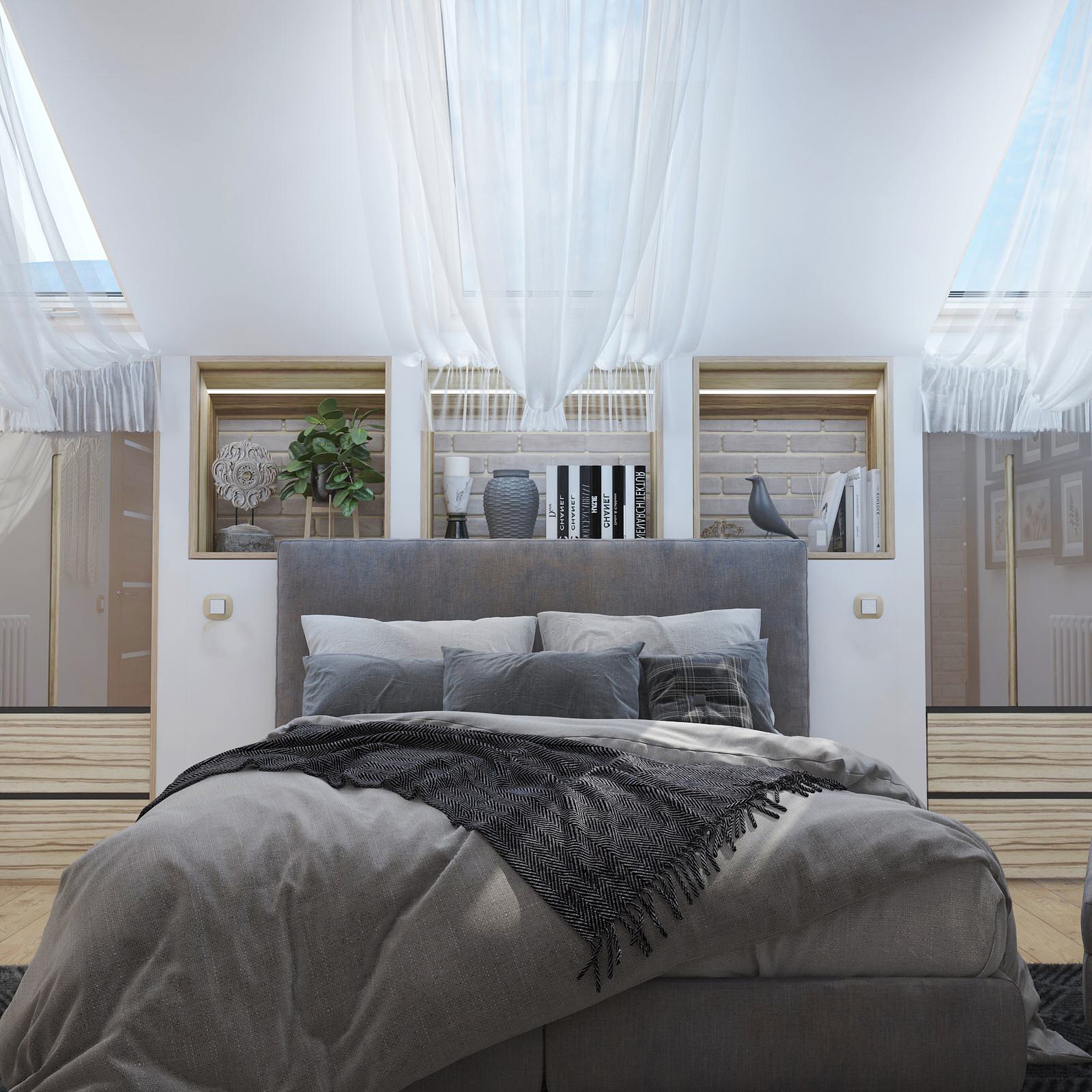 Проект двухуровневой квартиры  в стиле Лофт (135 кв м)