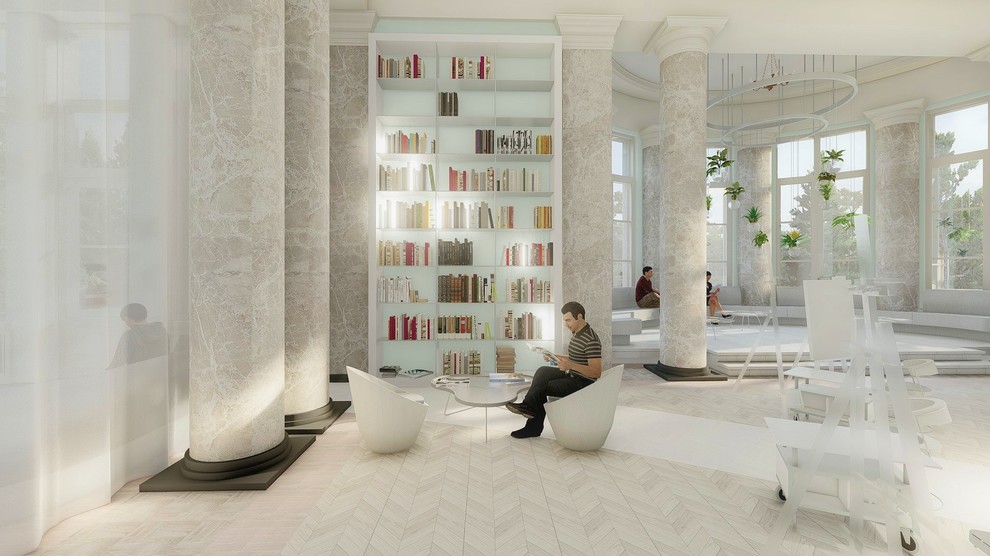 Концепция интерьеров павильона Кролиководство ВДНХ под Школу Новых искусств