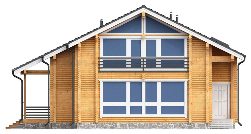 Деревянный дом из клееного бруса 265 метров (СП-265 GOOD WOOD)