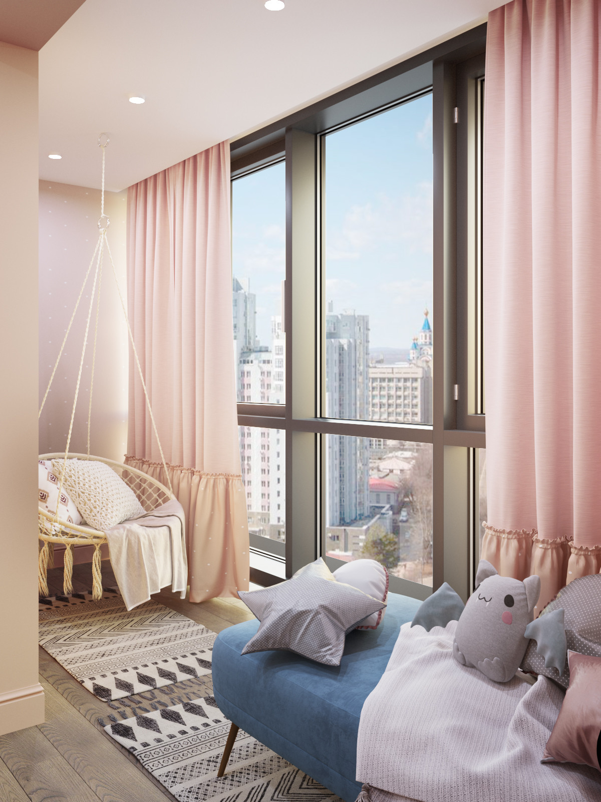 Контрастный дизайн в проекте квартиры в ЖК Культура