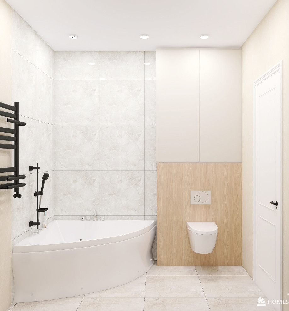 Проект 2-х комнатная квартира 81 м2 для семьи с тремя детьми. Стиль современный