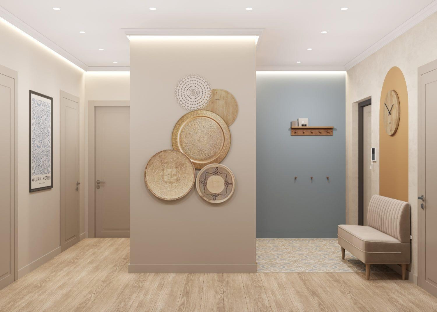 Яркая эклектичная квартира 85м2 в Новороссийске