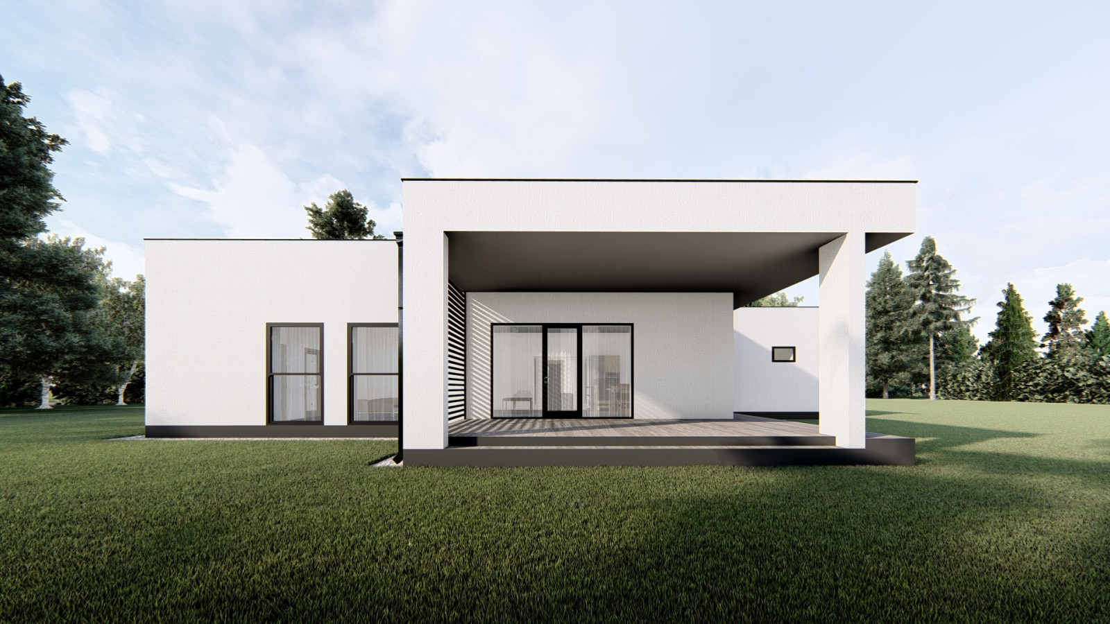 Проект одноэтажного жилого дома