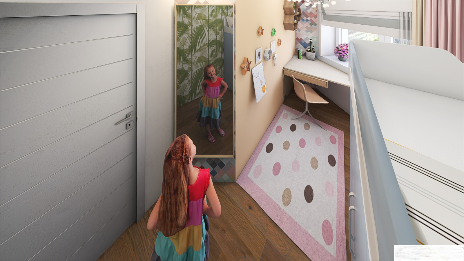 как переделать одну комнату с двумя окнами на две?