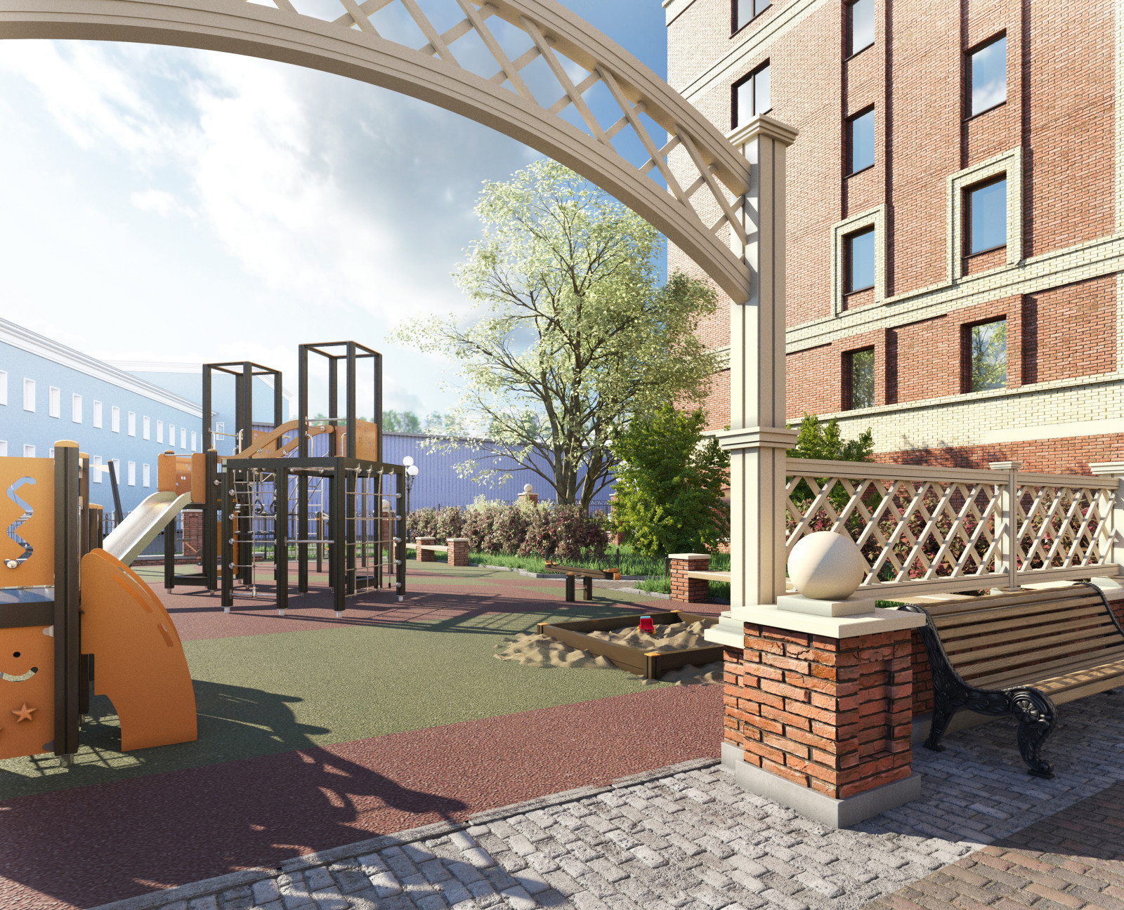 Благоустройство, ЖК "БУЛГАКОВ", СК "СТРИЖИ",Новосибирск