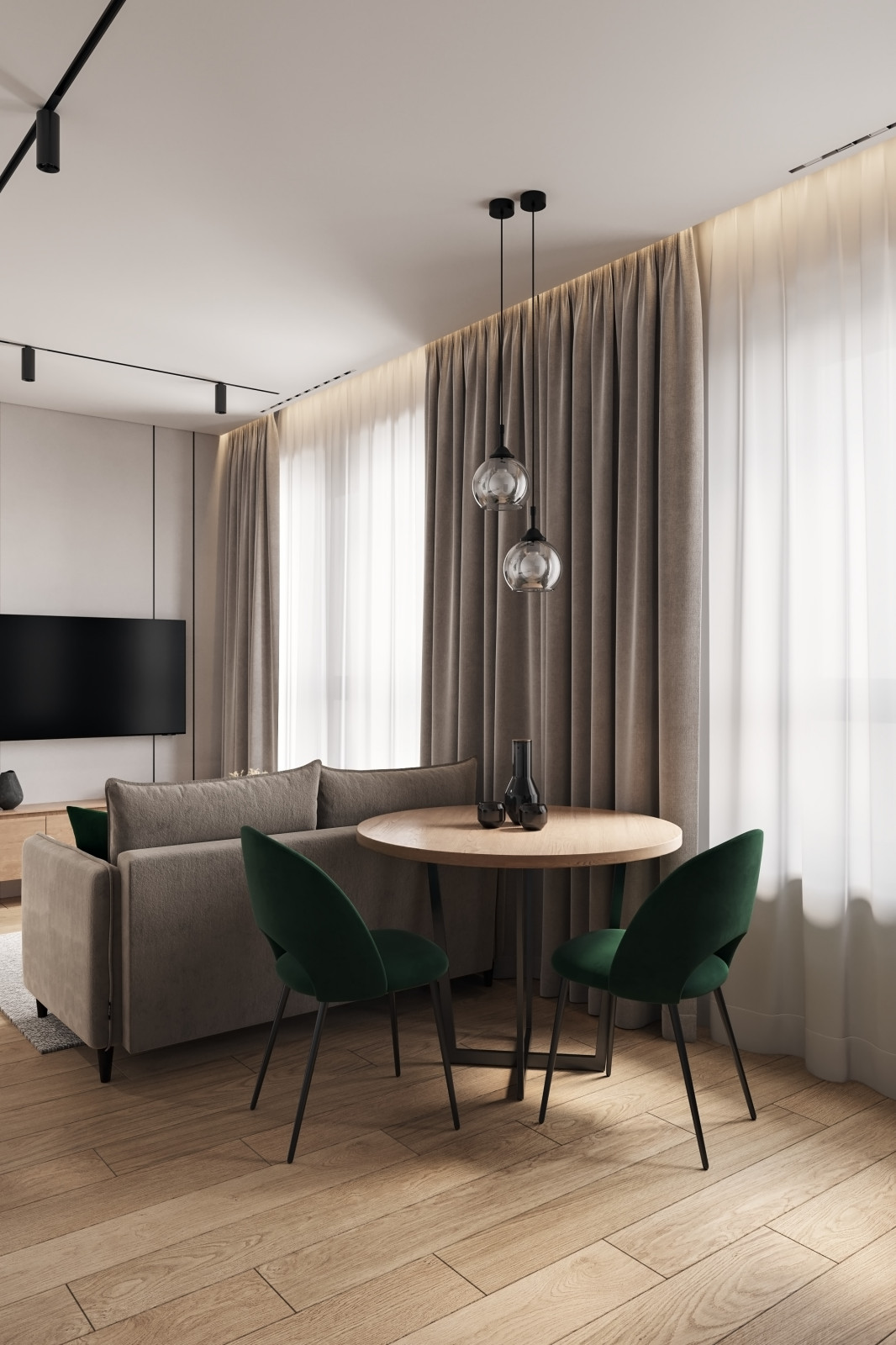 Дизайн интерьера квартиры в современном стиле в ЖК Селигер Сити, Москва