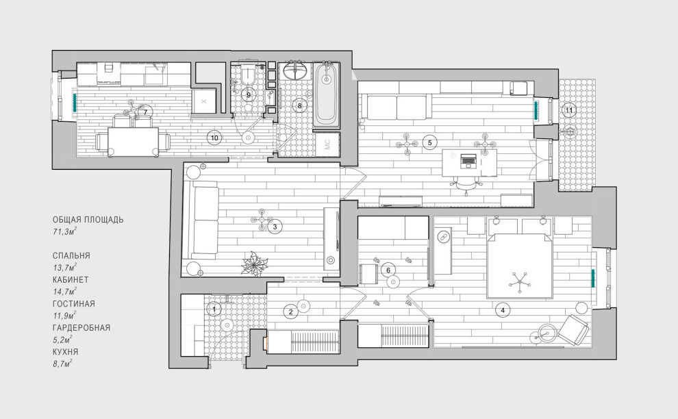 Планировочные решения реализованных проектов