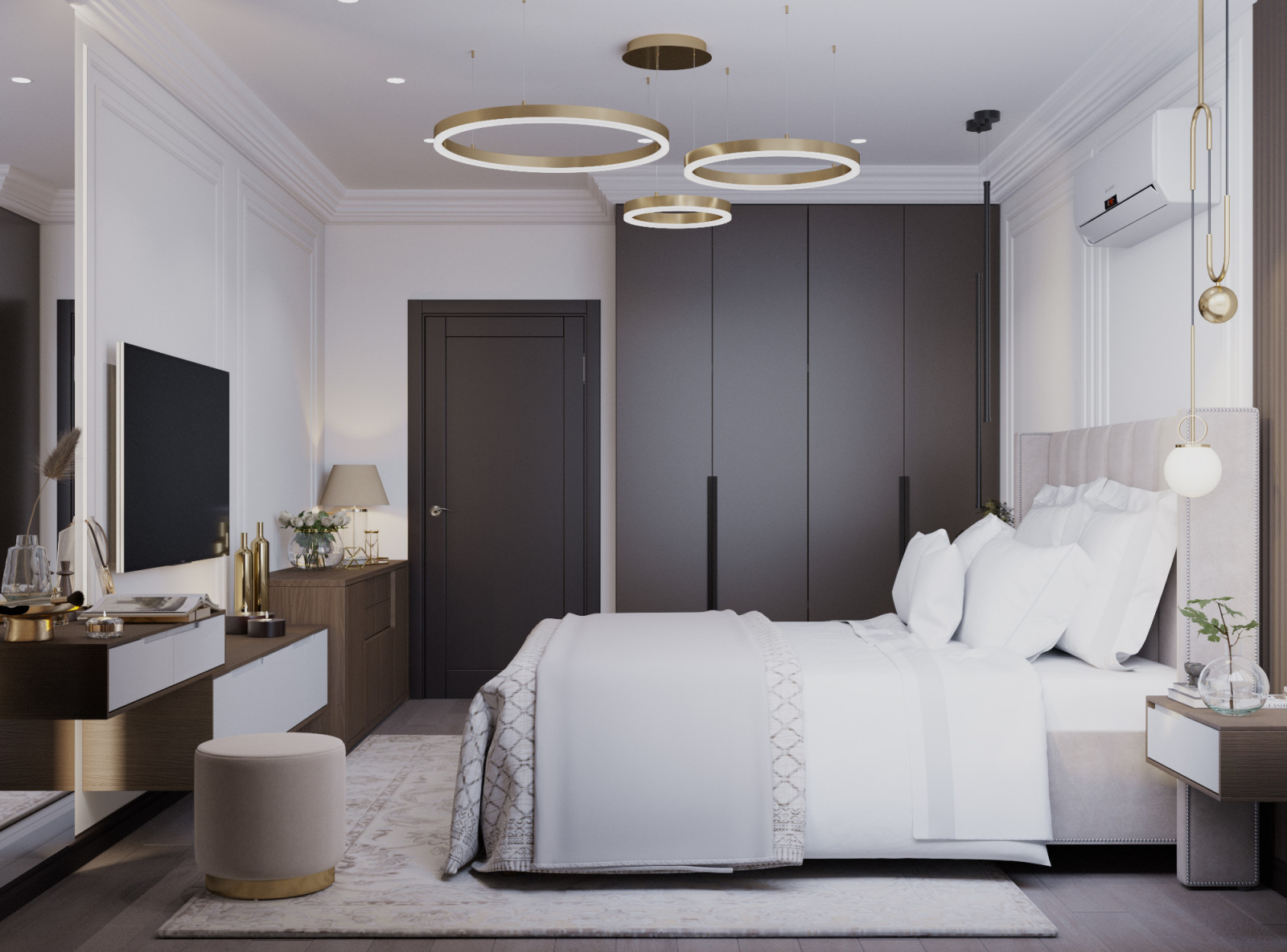 Современная квартира с элементами неоклассики