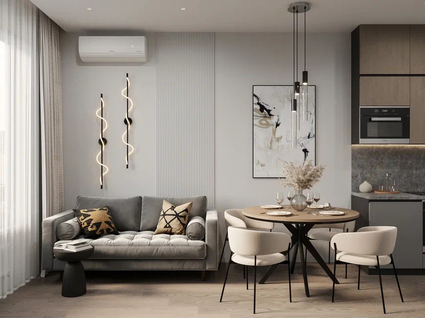 Квартира для молодой пары в современном стиле