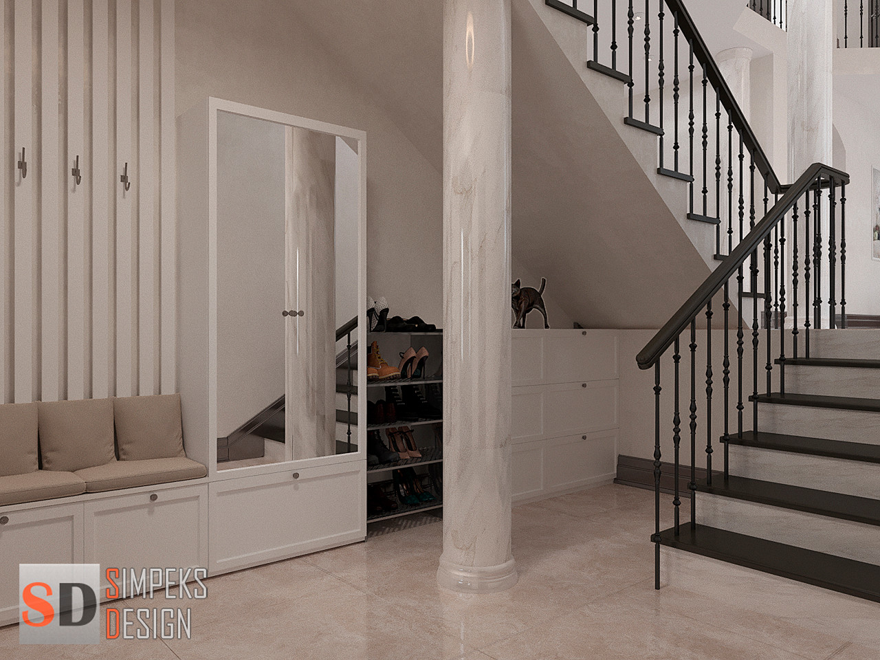 Прихожая в неоклассике