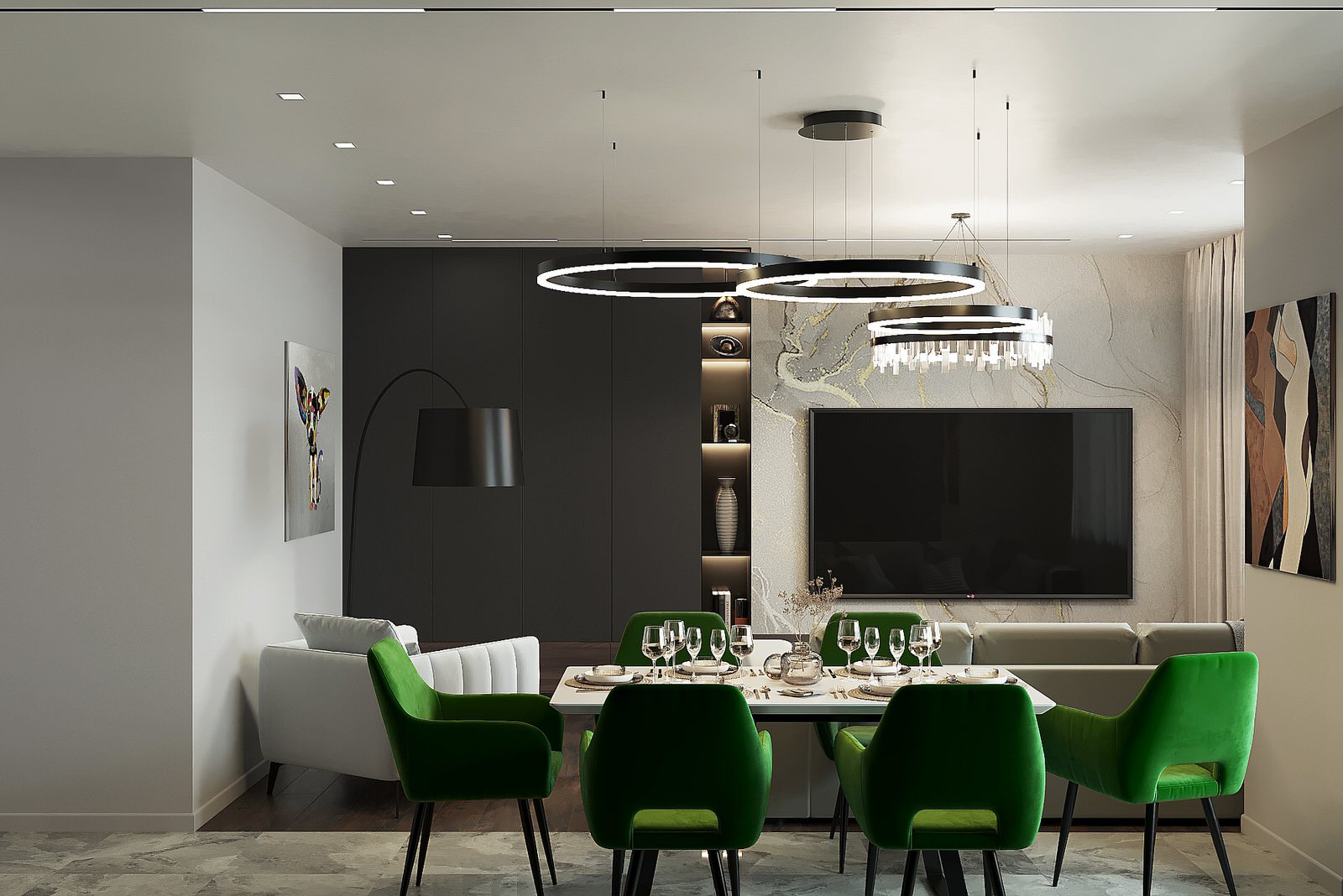 Двухуровневая квартира для молодой семьи