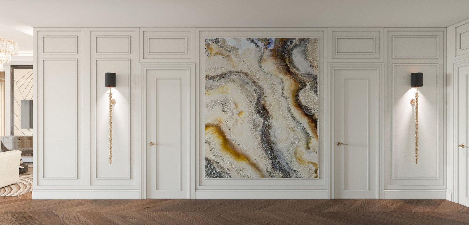 Квартира студия  ЖК Садовые кварталы в современном стиле