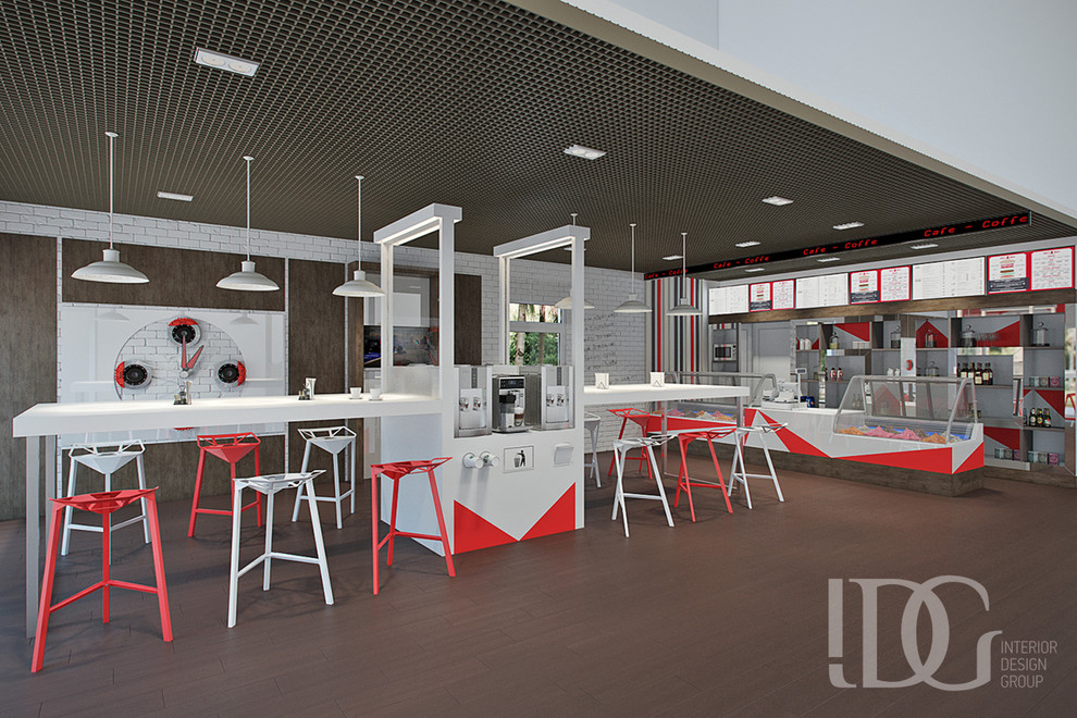 Дизайн зоны для перекусов на автозаправках в Москве