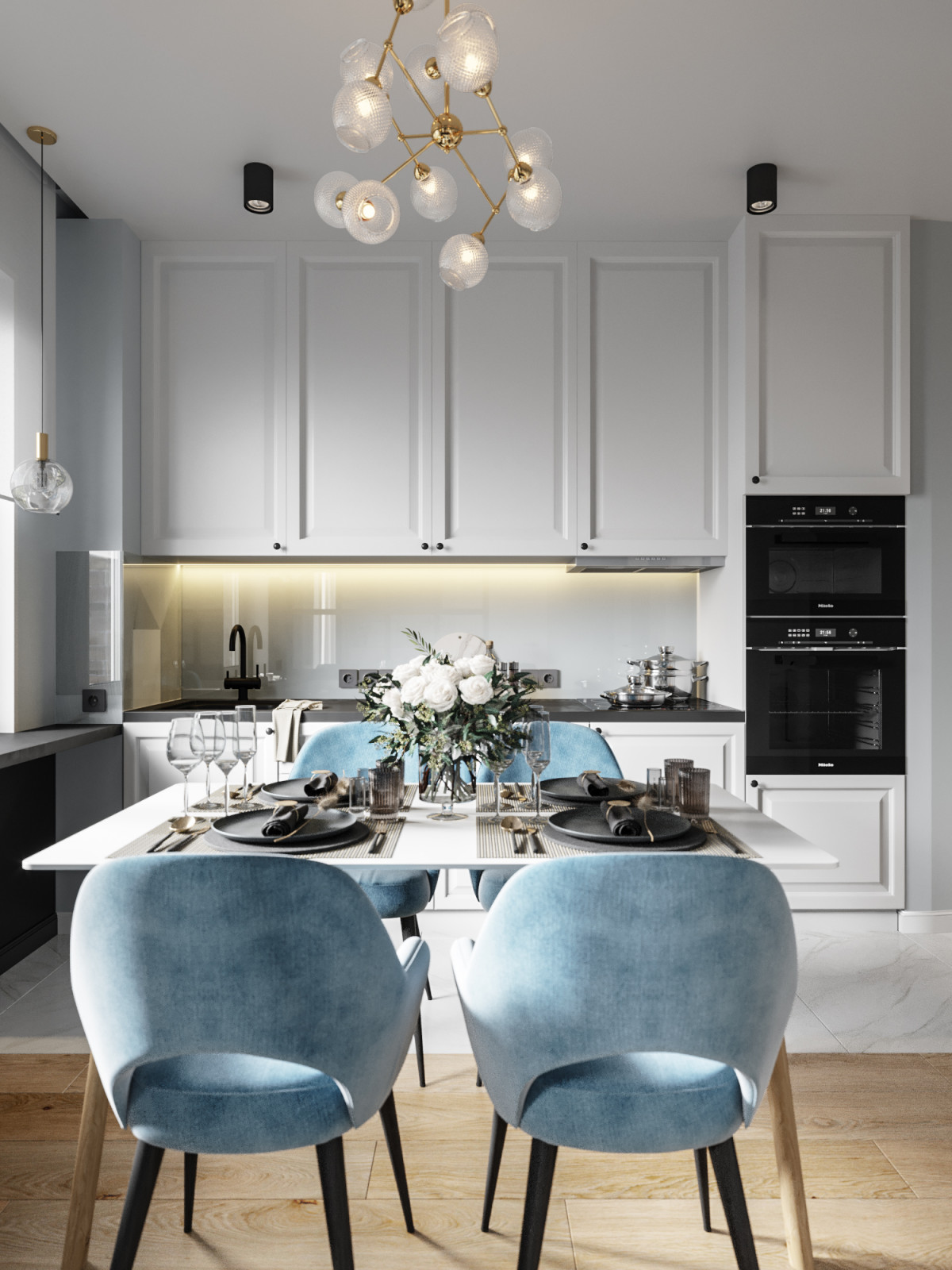 Двухкомнатная квартира 55 м.кв.