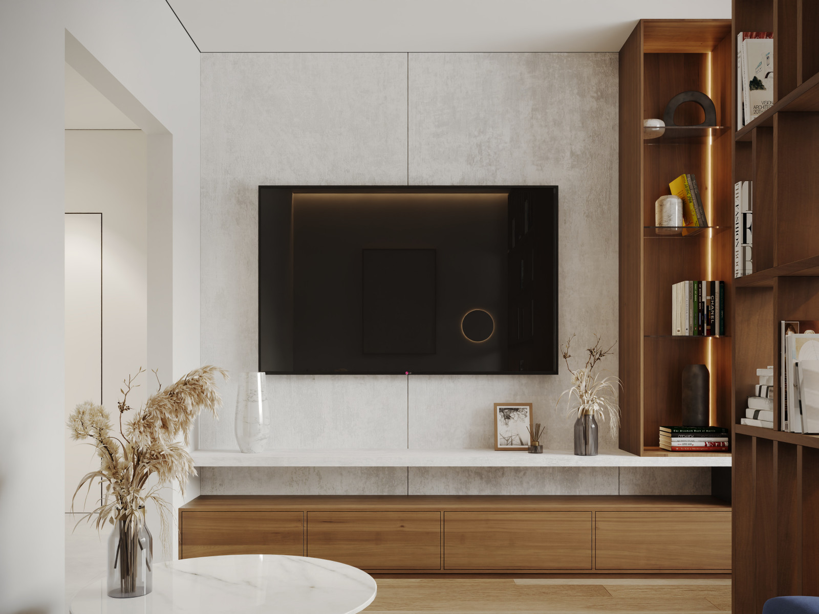 Проект совмещенной спальни-гостиной