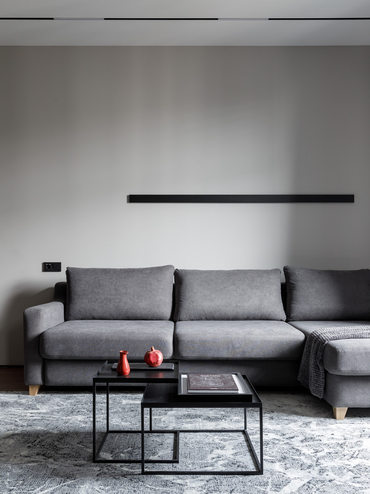 Реализованная квартира под сдачу в темных тонах в ЖК Притяжение