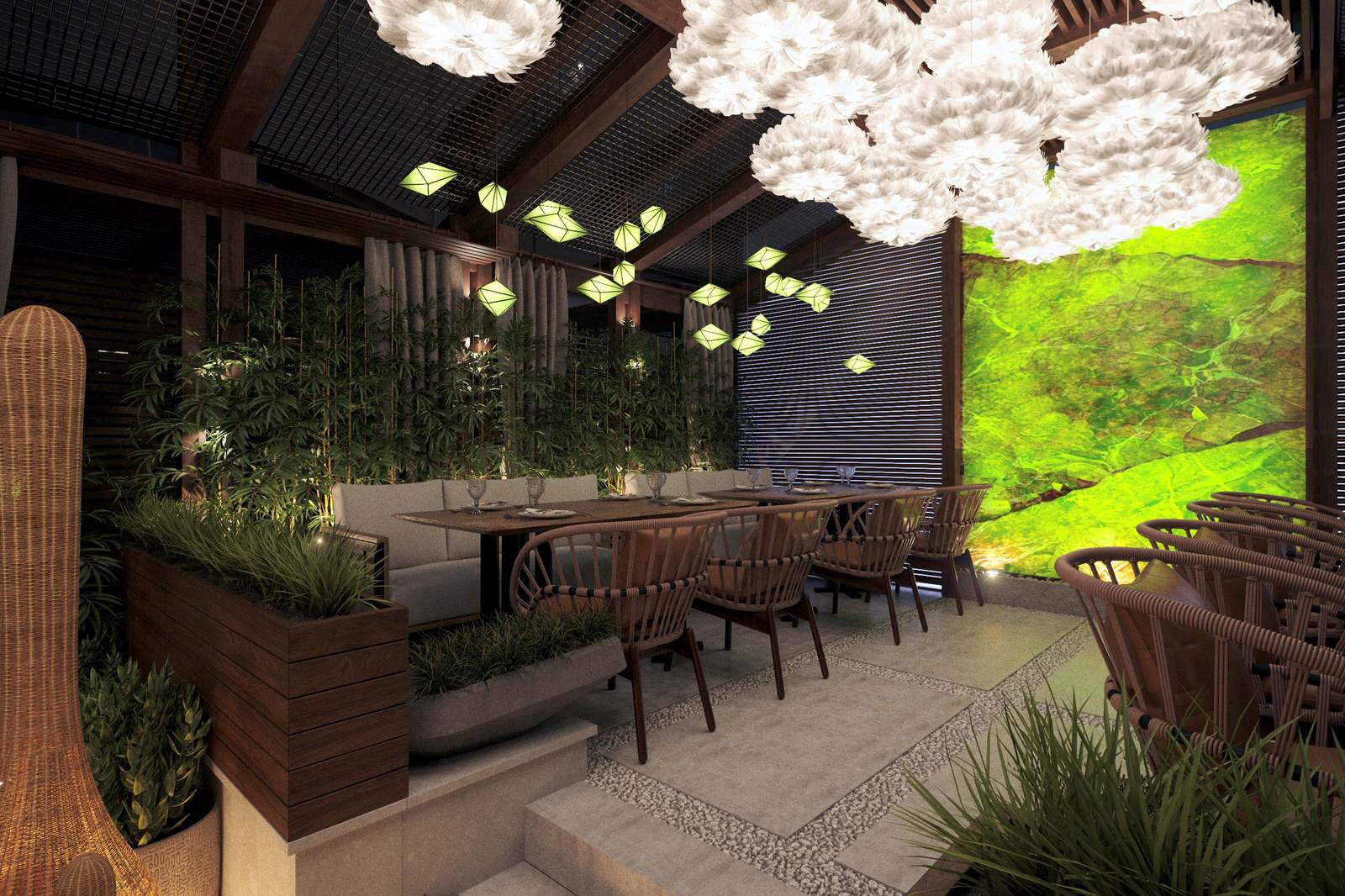 Веранда ресторана Fumisawa Sushi 2019