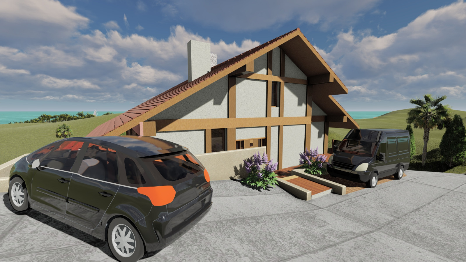 Обложка проекта: Перепланировка и дизайн помещений существующего коттеджа и территории участка.