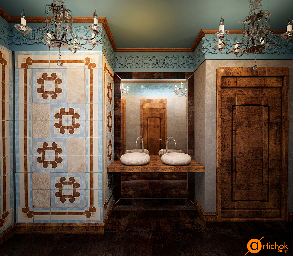 Обложка проекта: Ресторан с росписью