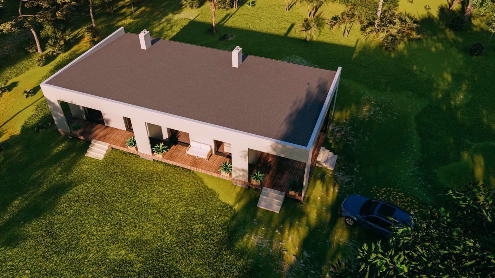 Одноэтажный частный дом