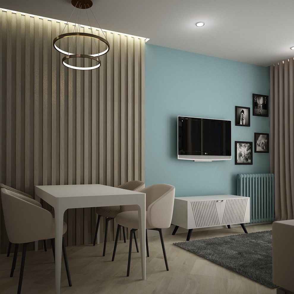 Квартира в бирюзовых тонах