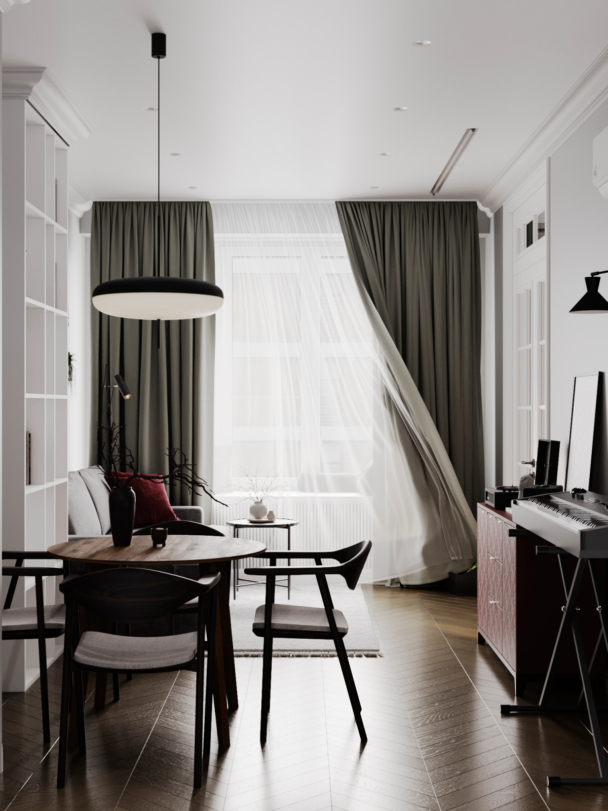 Современный mid-century в ЖК Западный Порт