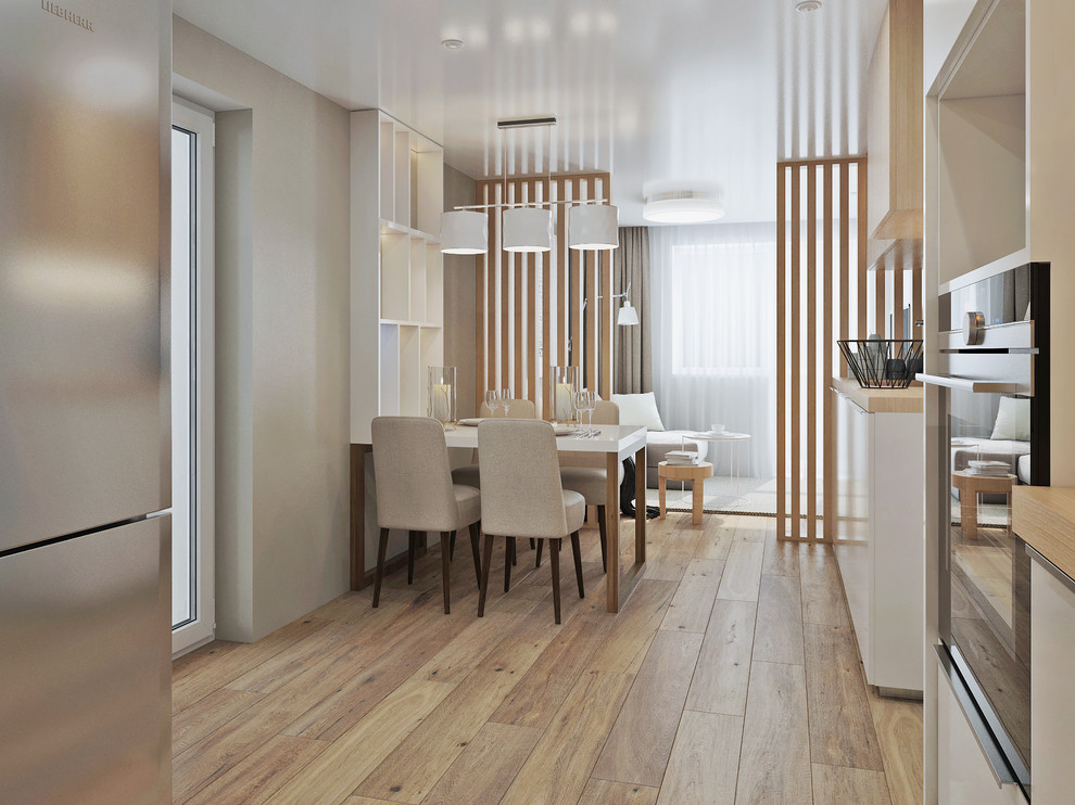 Обложка проекта: Кухня-гостиная и зона отдыха в загородную квартиру