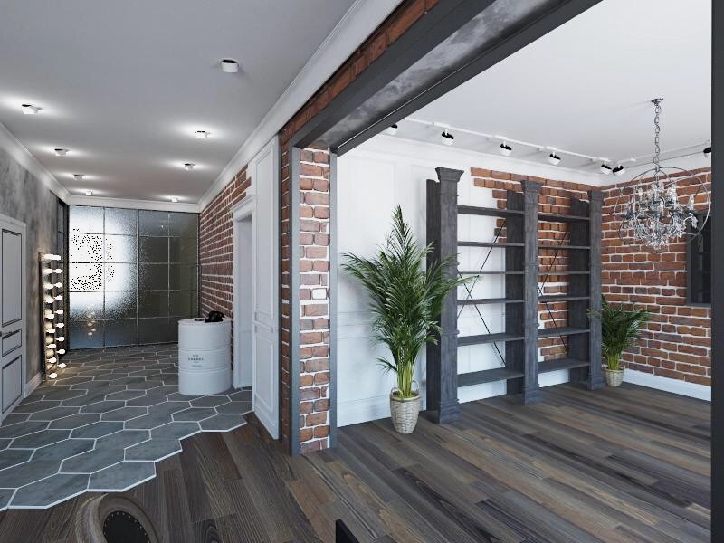 квартира студия в стиле лофт