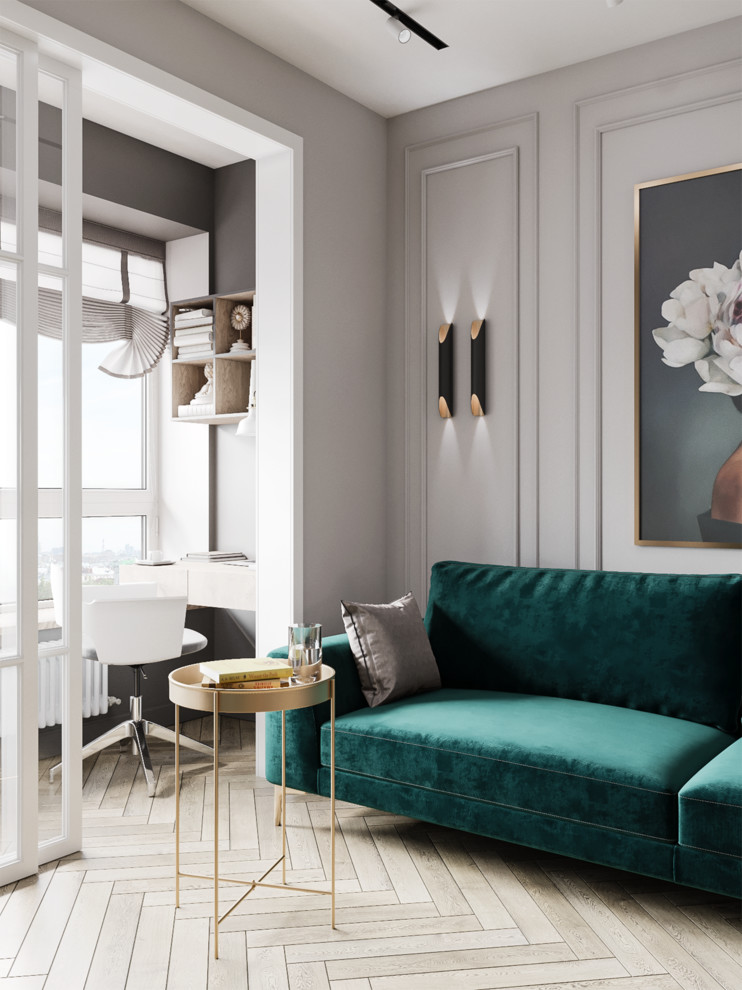 Рабочее место со стеклянной перегородкой ЖК Clever Park