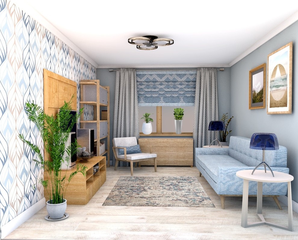 Обложка проекта: Гостинная в двушке, новостройка ЖК Звездный