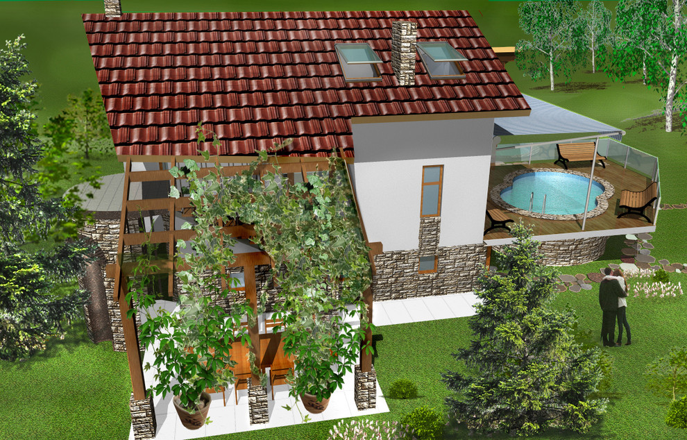 Эскизный проект жилого дома для летнего отдыха в посёлке Петушки под Тулой