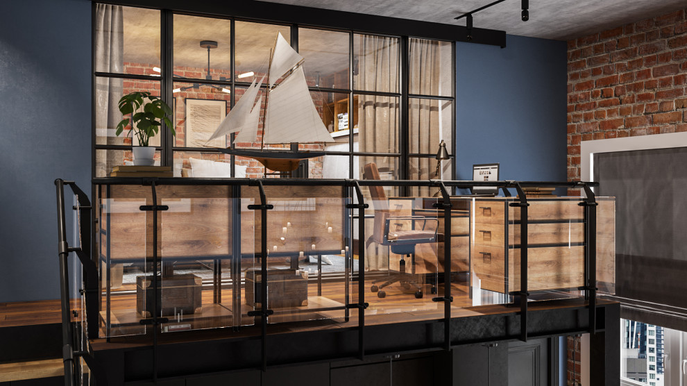 Антресольный этаж, балкон