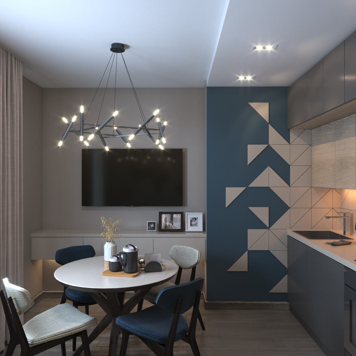 Кухня-гостиная. ул.Семьи Шамшиных