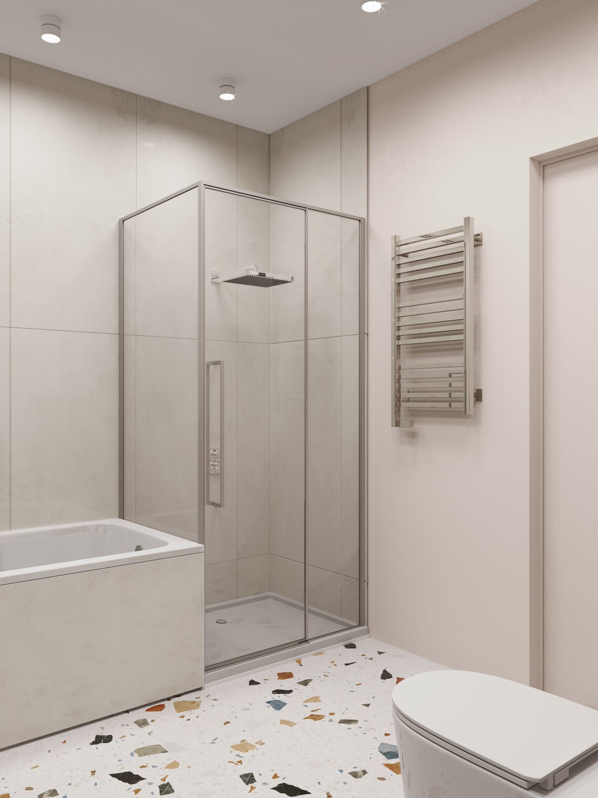 Ванная в элегантной квартире на улице Мельникайте (г.Тюмень)