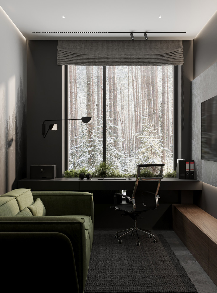 Темный минимализм в коттедже