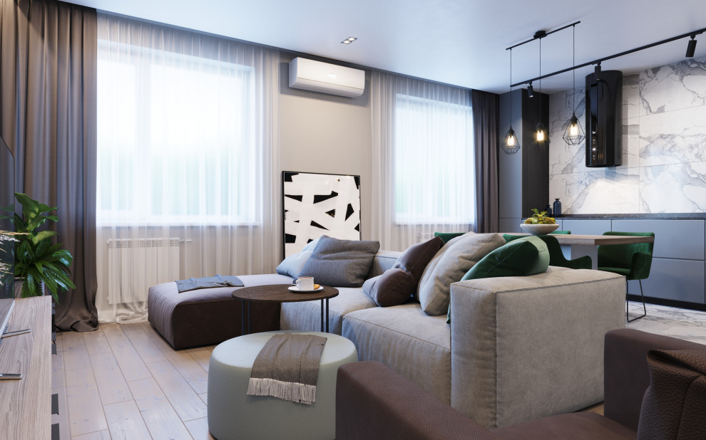 Обложка проекта: Современный интерьер в сдержанных тонах