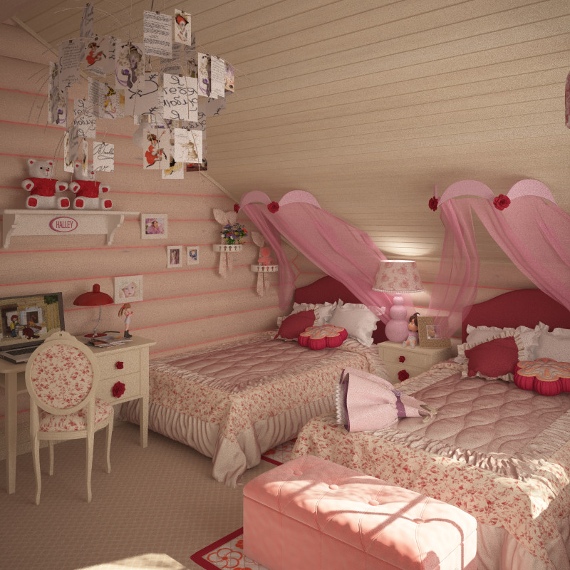 Дизайн дома из оцилиндрованного бревна