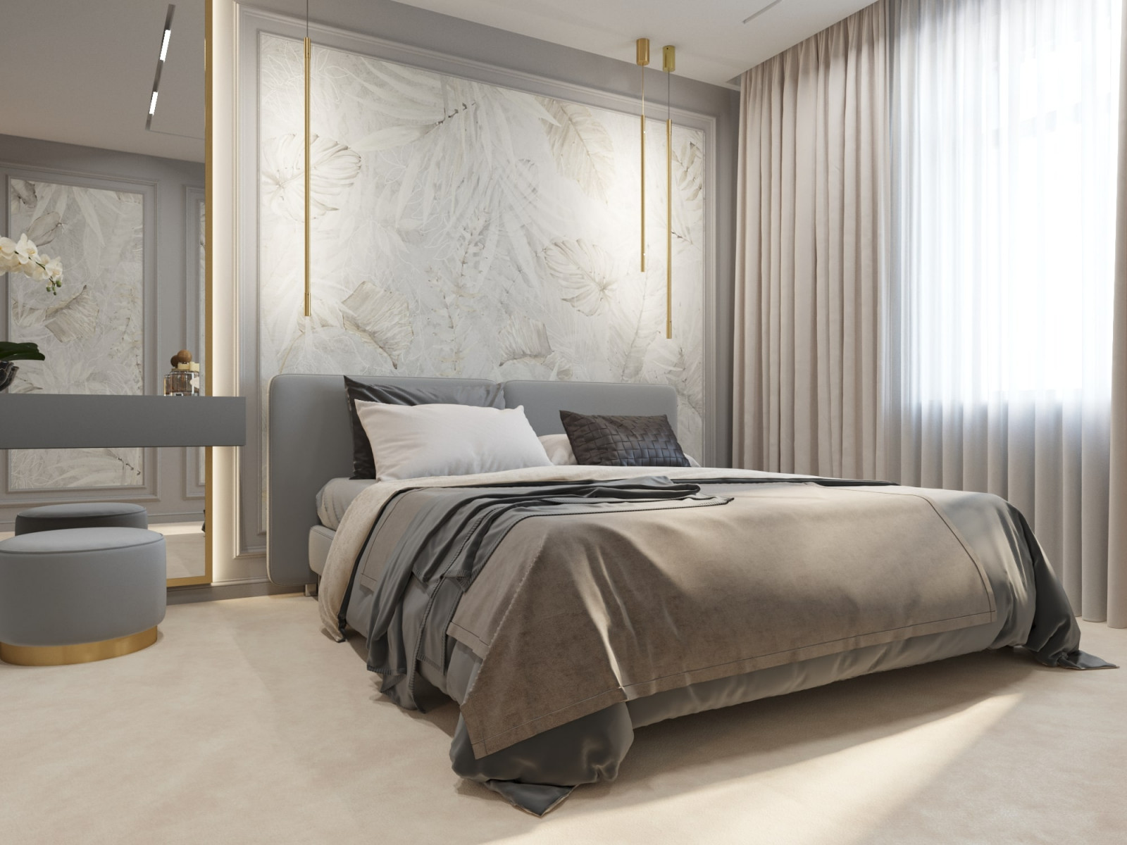 Элегантная неоклассика в бежево-серых тонах