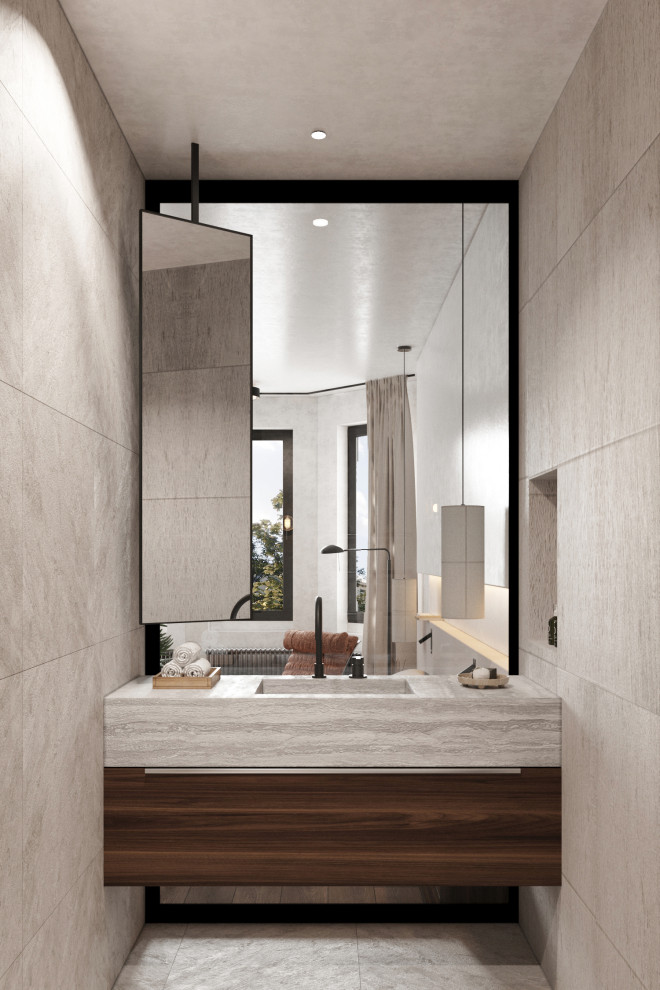 Брутальная квартира для семьи с ребенком