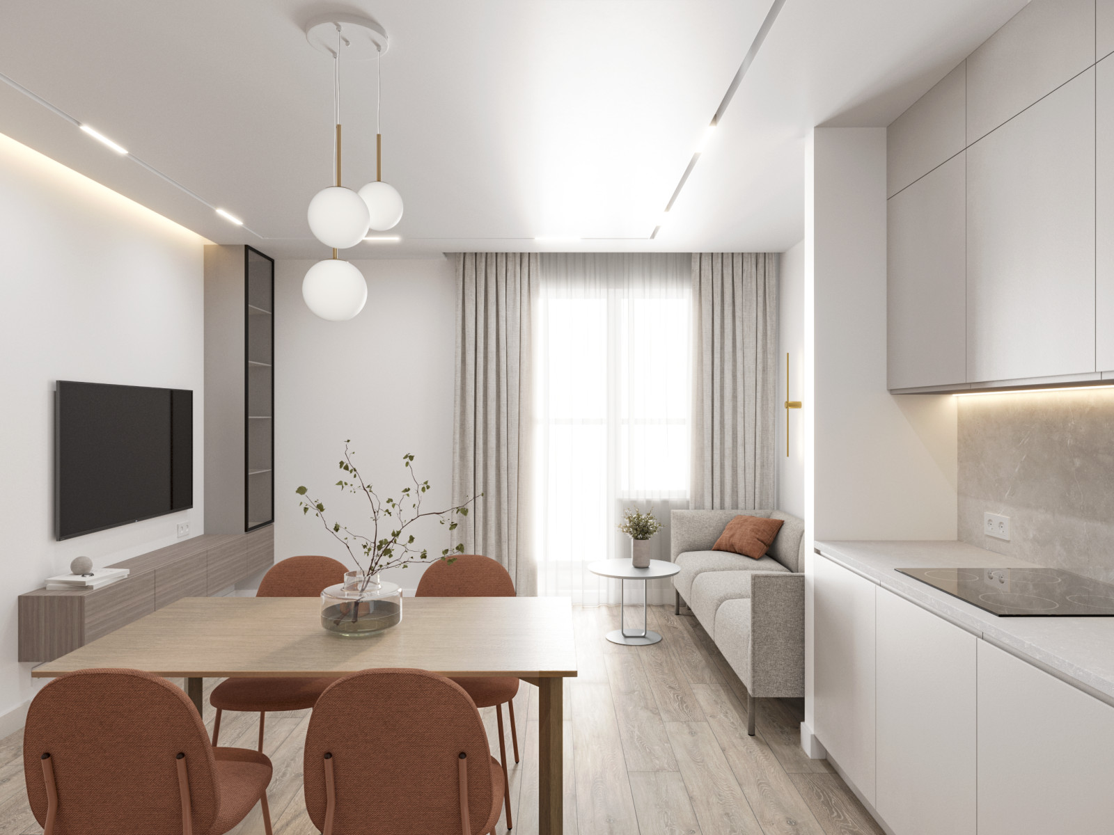 Обложка проекта: Квартира для семейной пары в Санкт-Петербурге