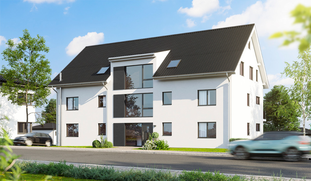 Blick von der Straßenseite auf das Haus