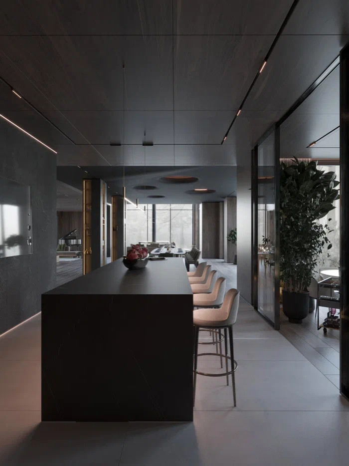 Обложка проекта: Главная зона в интерьере дома в КП Променад