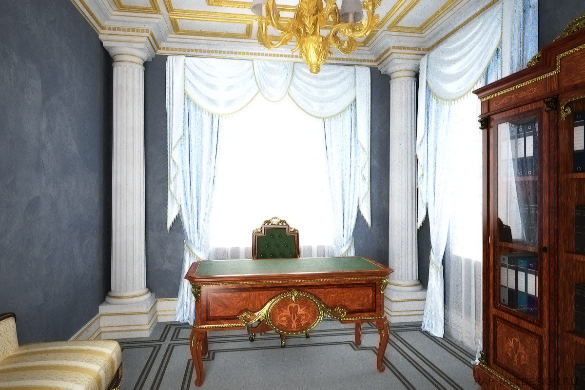 Дизайн интерьера кабинета в классическом стиле