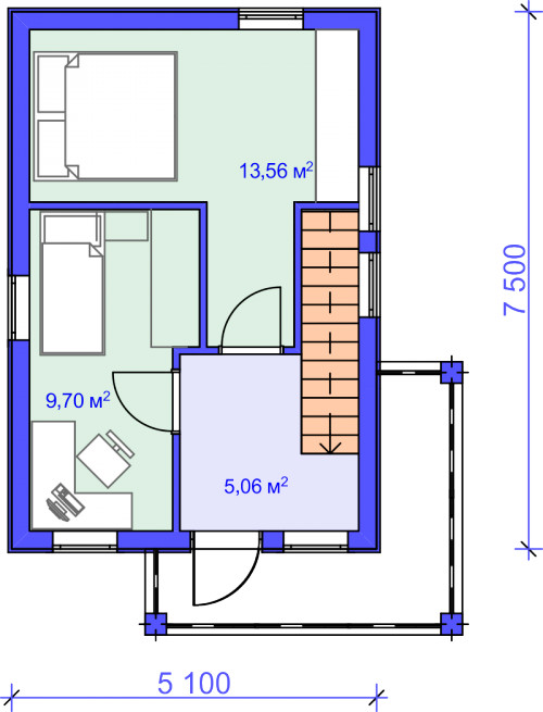 Проект дома Бау 55