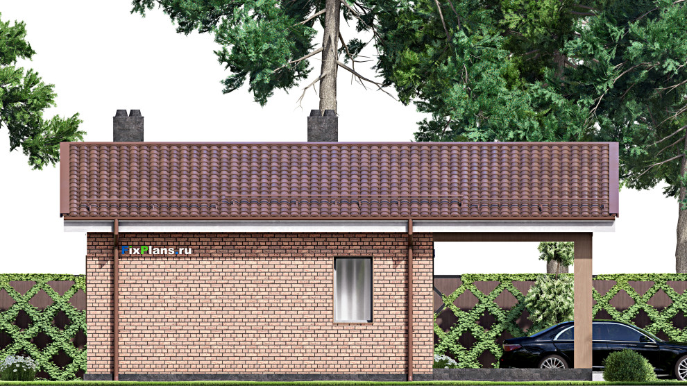 Проект одноэтажного дома 10х11м S91м2 F-15299